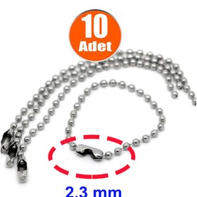 Resim Etsylight 2,3 mm, Klips Kapama Top Zincir için, 10 adet, Kart Askı Zinciri, Tırnak Makası Zinciri için 