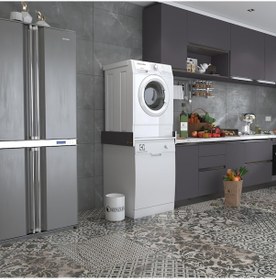 Resim Kenzlife Çamaşır&bulaşık Makinesi Dolabı Lenya Gri 015 80 70 Banyo Aparatı Arkalıksız Büyük Boy Xlarge Beyaz 