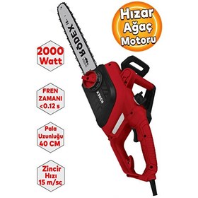 Resim Rodex RDX9055 Elektrikli Ağaç Orman Motoru Hızar 40 CM 2000W Ağaç Kesme Motoru 