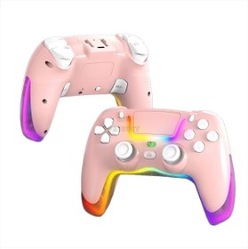 Resim SFL Product PS4 Kablosuz Gamepad Oyuncu Kol /Çift Titreşim/6 Eksenli RGB Mod/PS4/Switch/PC/Androd/İphone Uyumlu 