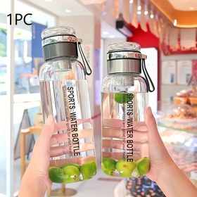 Resim 1 Adet 1.2L/1.5L/2L Taşınabilir Spor Su Şişesi, Sızdırmaz Seyahat Bardağı, Infuserlı Moda Cam Şişe ve Çantası 