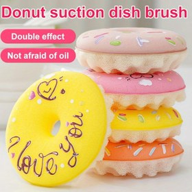 Resim 5 Parça Set: 4 Adet Donut Sünger ve 1 Temizlik Pedi, Çok Amaçlı Mutfak Bulaşık Süngeri – Tencere, Ocak ve Tezgahlar İçin Çizik Yapmayan, Günlük Temizlik Aracı – Leke Karşıtı Güçlü, Lavabo ve Pişirme Eşyaları için İdeal Hediye – Noel Hediyesi 