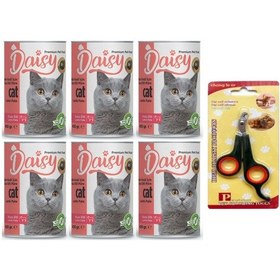 Resim Daisy Kuzu Etli Yetişkin Kedi Konservesi 6 x 400 G + Tırnak Makası 
