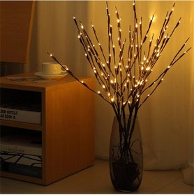 Resim Yifomall 20 Ampul Led Süs Ağacı Işığı - Bahçe Ve Parti Dekoru İçin Su Geçirmez Ve Pil İle Çalışan Siyah 