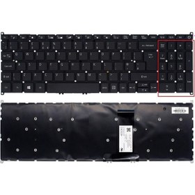 Resim Acer Uyumlu Aspire 7 A715-75G-71Ls Klavyesi Tuş Takımı (Siyah Tr) - 552299545 