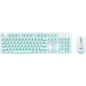 Resim Yunboo Sessiz Kablosuz Klavye Ve Fare Seti - Ergonomik Tasarım, Hızlı Tepki, Ofis/ev Kullanımı 