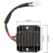Resim Jokmae 4 Kablo 2 Fazlı Motosiklet Regülatörü, 12v Dc Scooter Ve Bisikletler İçin 
