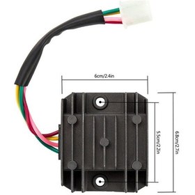 Resim Jokmae 4 Kablo 2 Fazlı Motosiklet Regülatörü, 12v Dc Scooter Ve Bisikletler İçin 