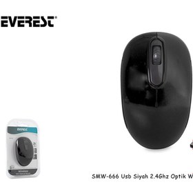 Resim Everest SMW-86 Usb Siyah 2.4Ghz Kablosuz Mouse 