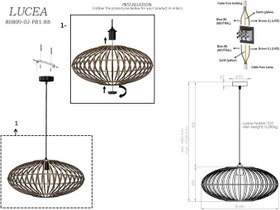 Resim Lucea Palm Bamboo Tekli Avize 