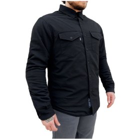 Resim Eagle Black Korumalı Motosiklet Gömleği Erkek 