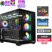 Resim Xaser Sovax180 R7-7700 16 GB 512 GB SSD 16 GB RX9070 XT Dos Masaüstü Oyuncu Bilgisayarı 