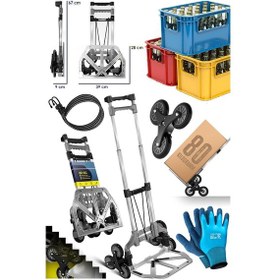 Resim Staxx 80kg Kapasiteli Merdiven Çıkabilen Koli Yük Taşıma Araba... 