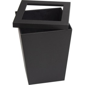 Resim Özbience Şık ve Fonksiyonel Deri Çöp Kovası, Ofis ve Otel Kullanımı Için Ideal 