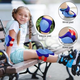 Resim Deyido 6'lı Yüksek Korumalı Paten,scooter,kaykay,bisiklet Koruma Set Dizlik Dirseklik Bileklik Koruyucu Set 