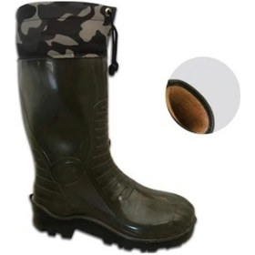 Resim Pvc S4 Çelik Burunlu Kürklü Konçlu Emniyet Çizmesi 