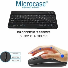 Resim Microcase Huawei Matepad 11.5 2025 İçin Bluetooth Klavye Tr Sticker + Bluetooth Mouse + Tablet Standı - Al2765 Lazer 