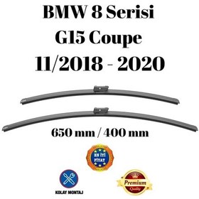 Resim Bmw 8 Serisi G15 Coupe 2018 2019 2020 Uyumlu Ön Cam Silecek Süpürgesi Takımı 650/400mm Silbak Sb2616c 