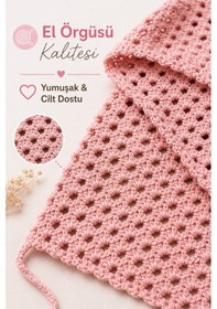 Resim Anne Kız Kombin Bandana El Örgüsü Saç Bandı Bohem Stil Ayarlanabilir 2li Set Beyaz 