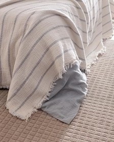 Resim Madame Coco Marguerite 8 Parça Çeyiz Seti, Gri-Ekru, 200 x 220 