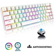 Resim Sarftech T60 Beyaz Rgb Klavye Kablolu Gaming Oyuncu Klavyesi T60 