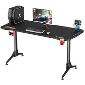 Resim Adore Gaming Karbon Çelik Gövde Oyuncu Bilgisayar Masası-Siyah 160x70-75-80x75 cm (GxYxD) 