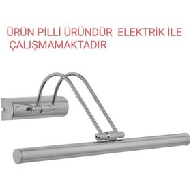 Resim Krom 35cm Pilli Flüt Aplik Krom 