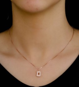 Resim Midyat Nurtaş Gümüş Baget Tasarım Rose Hayalet Gümüş Kolye 