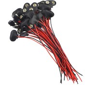 Resim 10 Adet 9 Volt Pil Yuvası - Pil Yatağı. Ikili 9V Pil Başlığı 