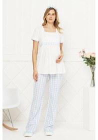 Resim Aqua 21530-mavi Hamile Spor Lohusa Pijama Takımı 