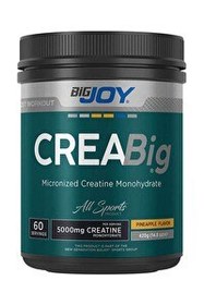 Resim BigJoy Creabig %100 Mikronize Kreatin Monohidrat Ananas Aromalı 420g 60 Servis 