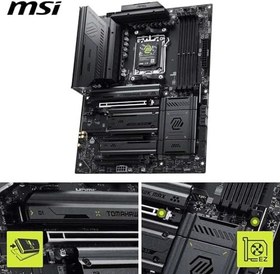 Resim MSI MB MAG X870E TOMAHAWK MAX WIFI AM5 DDR5 8400MHZ(OC) USB4 4x M.2 HDMI 2x Type-C DP 5G LAN WIFI 7 RGB ATX 