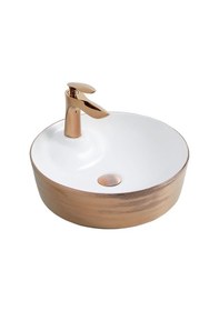 Resim Paluci Lavabo Terra Rose Gold Yuvarlak 