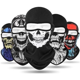 Resim Kafatası Erkek Balaklava Kayak Maskesi Bisiklet Şapkaları Snowboard Yüz Örtüsü Motosiklet Bisiklet Kaskı Kapüşon Bandana Eşarp Nefes Alabilir Rüzgar Geçirmez Qd Diğer 