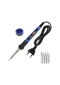 Resim 90w Dijital Ekran Ayarlanabilir Sıcaklık Elektrikli Havalandırma Demir Kaynağı 90w Blue-1 110v Us Plug Al 