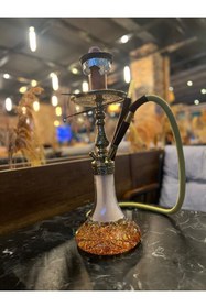 Resim nargilestore Ay Yıldız Pirinç Kahveci Nargile Takımı - Lüle Şişe Ser Tepsi Köz Maşası Naimi Marpuç 