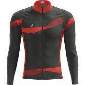 Resim Freysport Braid Bisiklet Forması - Uzun Kollu Siyah Kırmızı 