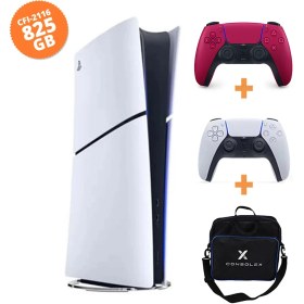 Resim Sony PlayStation 5 Slim Dijital 825GB (CFI-2116) + Cosmic Red Kol + ConsoleX Çantalı 