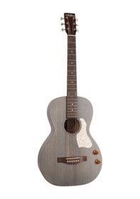 Resim Art &amp Lutherie Roadhouse Parlor Q-discrete Elektro Akustik Gitar Denim Blue 