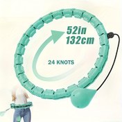 Resim Kadınlar için Ayarlanabilir Ağırlıklı Fitness Halkası - Sessiz, Yeşil, PC Malzeme, Ev Egzersizleri ve Vücut Şekillendirme için İdeal, 30 Dakikalık Zamanlayıcı, Ayrılabilir Düğümler - Koşu, Yüzme, Bisiklet ve Yoga için Mükemmel, Egzersiz Aksesuarları 
