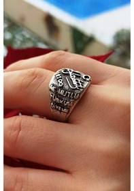 Resim Antik Gümüş Kaplama Atatürk Imzası Şekilli El Yapımı Ayarlanabili - 528893456 