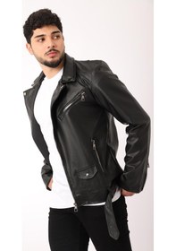 Resim Stilkombin Stil Kombin Kuzey Beli Kemerli Suni Deri Ceket Bl 1261(553208203) 