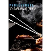 Resim Skygo ModaCar Barbekü Mangal Maşası Kömür Köz Maşası 304 Paslanmaz Çelik 