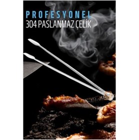 Resim Skygo ModaCar Barbekü Mangal Maşası Kömür Köz Maşası 304 Paslanmaz Çelik 