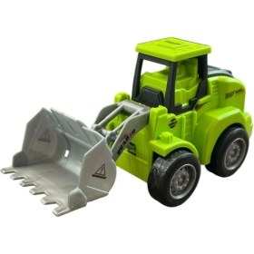 Resim Asya Oyuncak Sürtmeli Iş Makinesi 7756S-11-YEŞIL Kepçe 