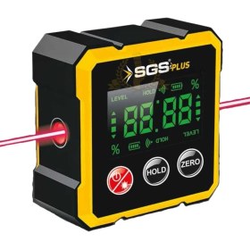 Resim Sgs Mıknatıslı Çift Yönlü Lazer Açı Ölçer - 1.8" Ekran - Type-C Şarj 