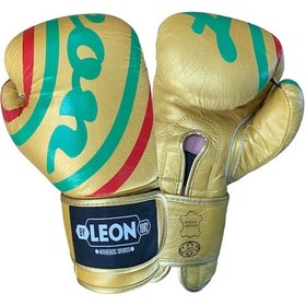 Resim Leon Curved Deri Kick Boks Ve Muay Thai Eldiveni Altın 