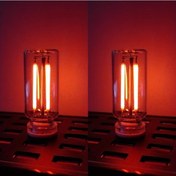 Resim Cloudstore 2 Adet Usb Led Araç Iç Aydınlatma Kırmızı Renkli Cam Şişe Tasarımı Gece Lambası 