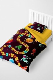 Resim MONOHOME Gezegen Sayılar 3D Pamuk Saten Çocuk Nevresim Takımı 160x220, monohome3152 