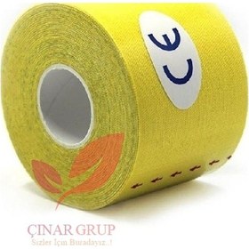 Resim Bia Tape Bandı Sarı Renk 5Cm X 5M Kinesio Biatape Bantı 